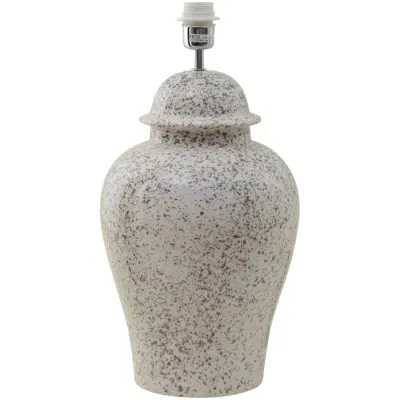 Hallbergs Belysning Ming Lampfot Stracciatella 27cm