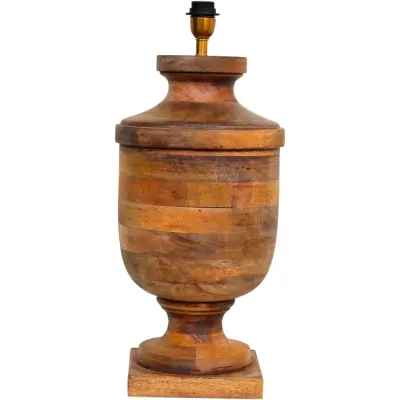 Hallbergs Belysning Monterey Lampfot Åldrat trä 27cm
