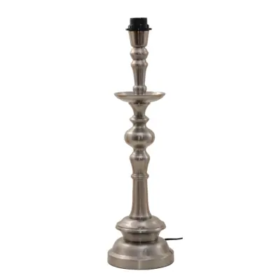 Hallbergs Belysning Saxon Lampfot Antik silver 15cm