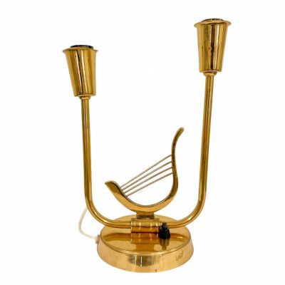 Harpan bordslampa 2-arm, mässing