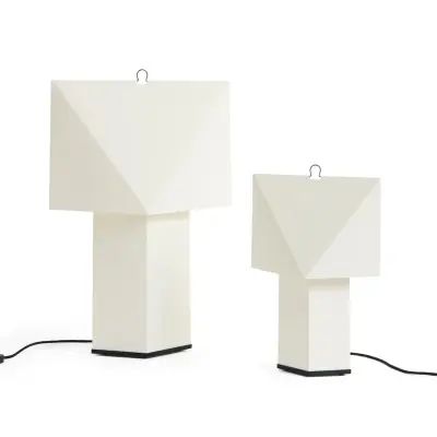 HAY - Aplat bordslampa, höjd 44 cm, vit, silkespapper E14