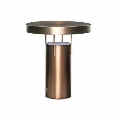 Hübsch - BringMe LED-batteridriven bordslampa, bronsbrun, 28 cm –