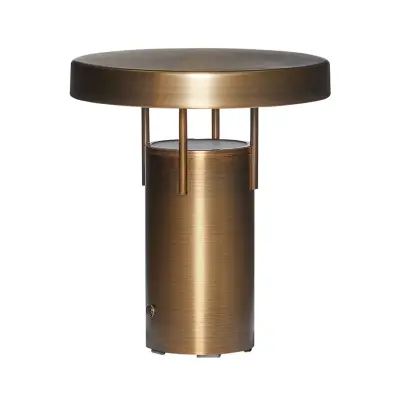 Hübsch - BringMe Mini LED-batteridriven bordslampa, mässing, 20 cm –