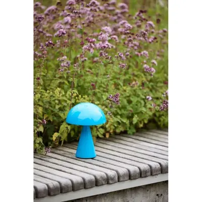 Hübsch - Mush LED-batteridriven bordslampa, blå, IP44, dimbar
