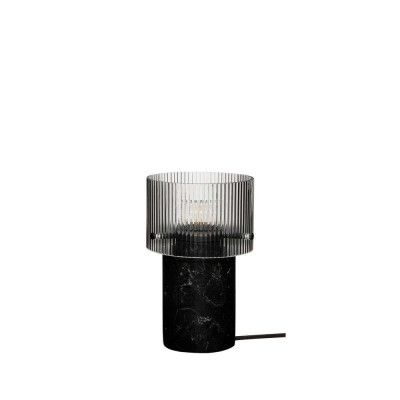 Hübsch - Revolve Bordslampa Svart/Marmor Hübsch
