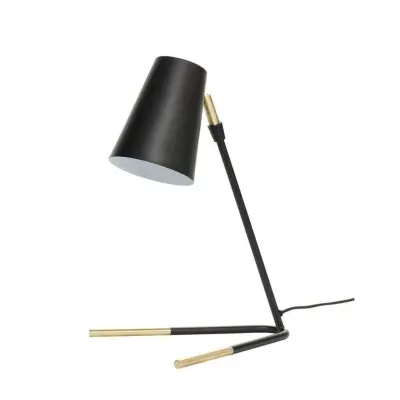 Hübsch - Slant Bordslampa Black/Brass