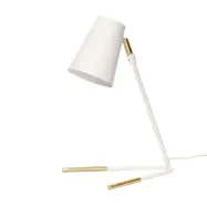 Hübsch - Slant Bordslampa White/Brass