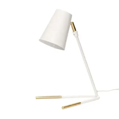 Hübsch - Slant Bordslampa White/Brass