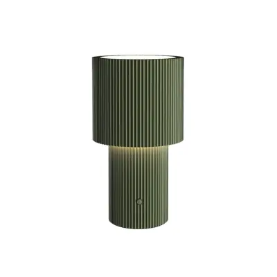 Herstal Bordslampa Iluma portabel olivgrön