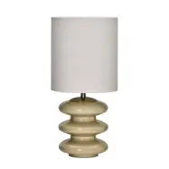 House Doctor - Step L bordslampa sandfärgad bomull glas