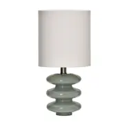 House Doctor - Step S bordslampa ljusblå bomull glas