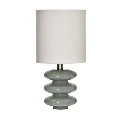 House Doctor - Step S bordslampa ljusblå bomull glas