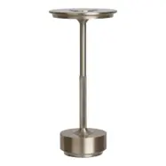 HOUSE NORDIC Lyneham LED-bordslampa, uppladdningsbar - silverfärgad aluminium