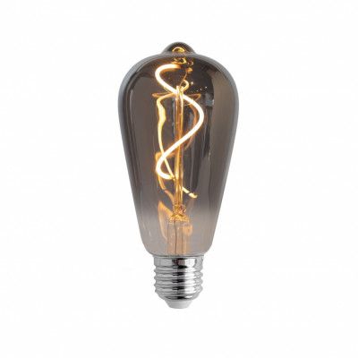 Humble ST64 Swirl bulb ljuskälla E27, rökgrå