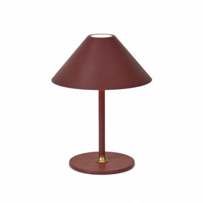 Hygge portabel bordslampa Maroon röd Ø19