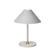 Hygge portabel bordslampa Varm grå Ø19