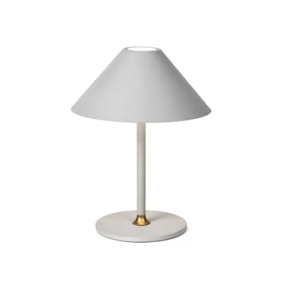 Hygge portabel bordslampa Varm grå Ø19