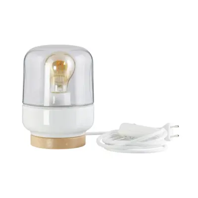 IFÖ Electric Ohm bordslampa 140 klarglas H190 vit
