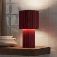 Iluma LED-bordslampa med uppladdningsbart batteri, röd, höjd 22,1 cm – Herstal - Vardagsrum - Modern - Aluminium - Med en ljuskälla
