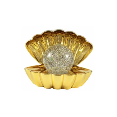 itotal Shell Glitter bordslampa, guld