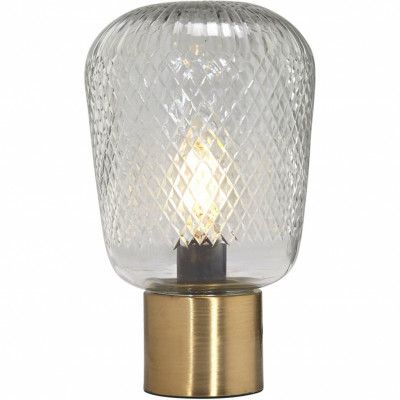 Juliette bordslampa, mässing/klar 21cm