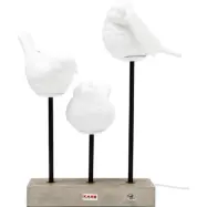 KARE DESIGN Animal Birds LED bordslampa - vitt porslin och betong