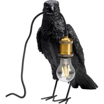 KARE DESIGN Animal Crow bordslampa - mattsvart polyresin och koppar aluminium