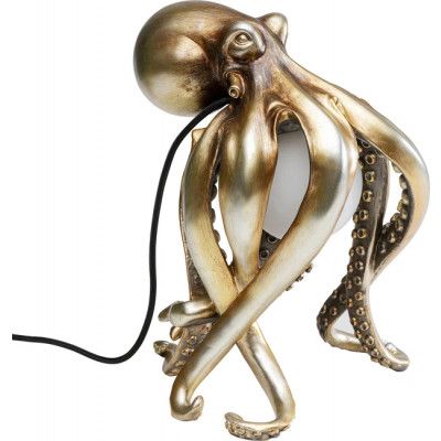 KARE DESIGN Animal Octopus bordslampa - vitt glas och guld polyresin