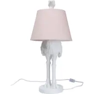 KARE DESIGN Animal Ostrich bordslampa - bomull/hampa och vit polyresin