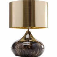 KARE DESIGN Mamo Deluxe bordslampa - guld plast / brunt stål