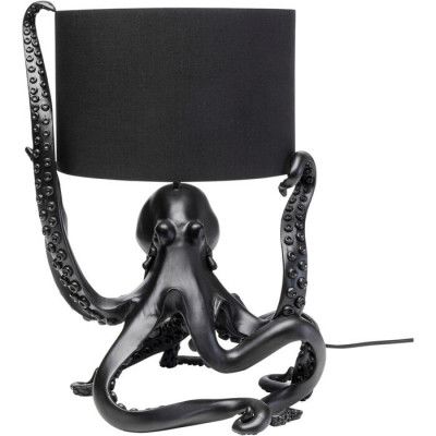 KARE DESIGN Octopus bordslampa - svart polyester och svart polyresin