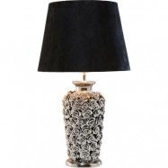 KARE DESIGN Rose Multi bordslampa - svart velour och silver keramik