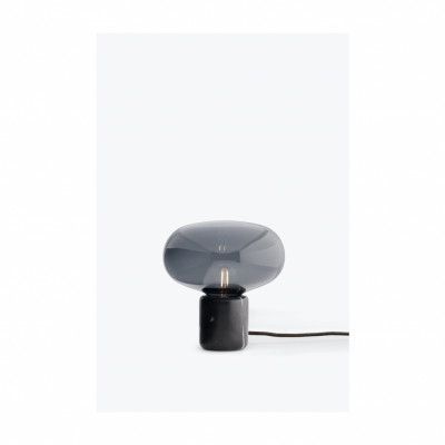 Karl-Johan bordslampa, Black Marquina/Smoked Glass