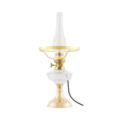 Karlskrona Lampfabrik Trossö Bordslampa m. skärmring, Polerad mässing
