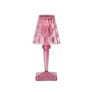 Battery Portable Bordslampa IP54 Pastel Rosa - Kartell - Balkong - Design - Plast - Med lampskärm