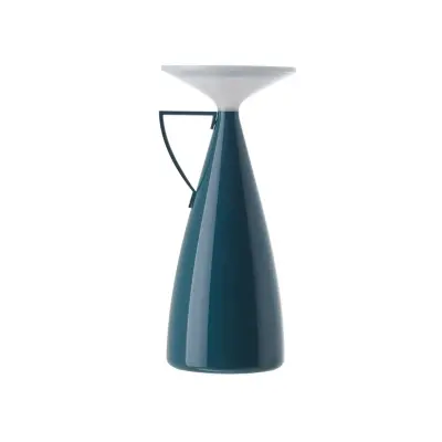 Kartell - Camomille LED-batteridriven bordslampa, petrol, höjd 24 cm