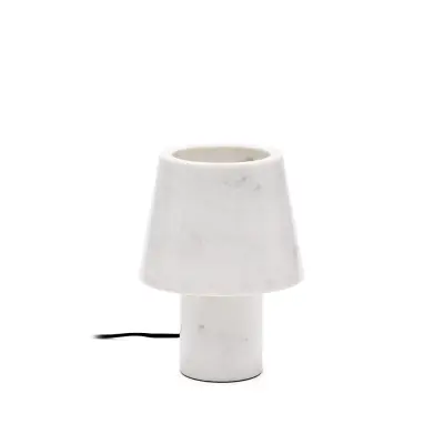 KAVE HOME Alaro bordslampa i vit marmor
