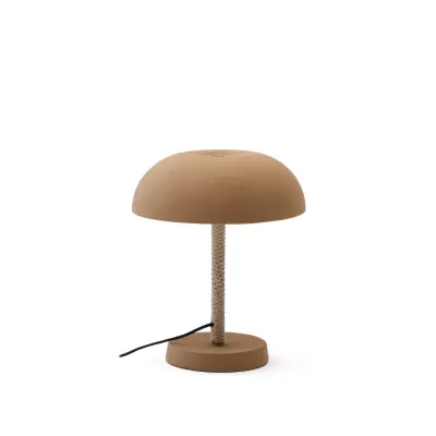 KAVE HOME Arinda bordslampa i terrakotta med UK-adapter