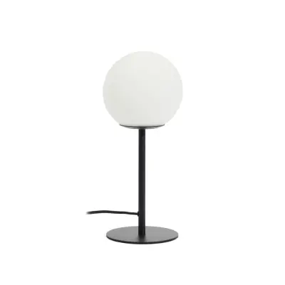 KAVE HOME Brisia bordslampa - 1 frostad glaskula och svart metall (Ø15)