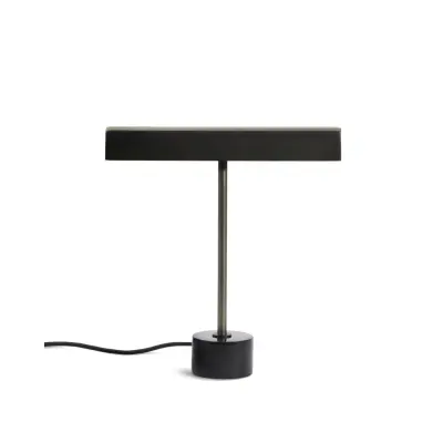 KAVE HOME Lynor bordslampa - borstad metall med svart marmorfot