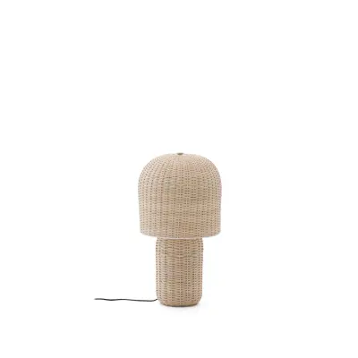 KAVE HOME Neuda bordslampa i rotting med klar finish och UK-adapter