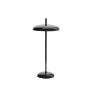KAVE HOME Porte bärbar bordslampa, justerbar höjd, uppladdningsbar - svart aluminium