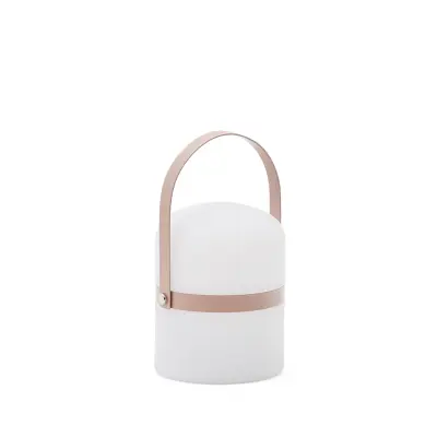 KAVE HOME Ridley mini LED-bordslampa i rosa polyeten