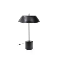 KAVE HOME Sayra bordslampa tillverkad av svart marmor och metall i svartmålad finish