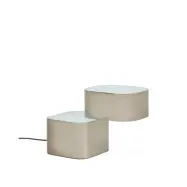 KAVE HOME Tanden bordslampa - grå metall med borstad finish