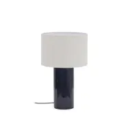 KAVE HOME Toneric bordslampa i keramik med blå finish och bomull