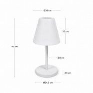 LAFORMA Amaray bordslampa - vit polyeten och vitt stål