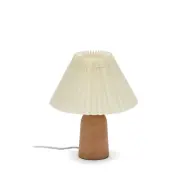 KAVE HOME Benicarlo bordslampa i trä med en naturlig beige finish