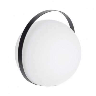 KAVE HOME Dinesh bordslampa, sladdlös - vit polyeten och svart stål (33x34)