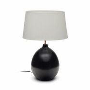 KAVE HOME Foixa bordslampa i metall i svart finish